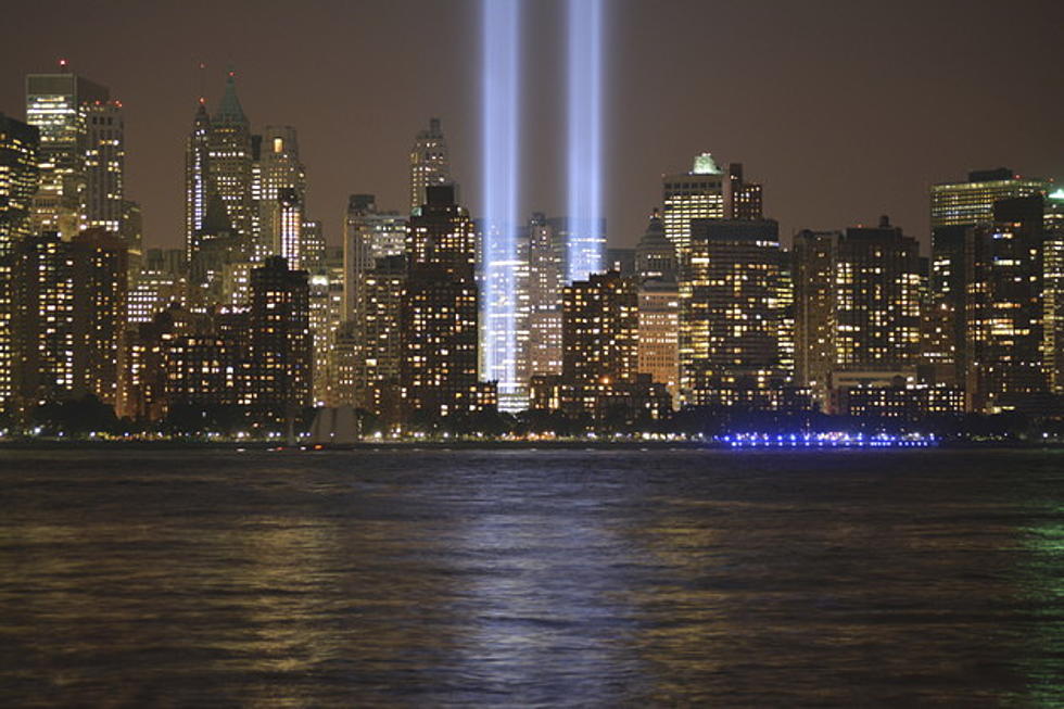 Angel in 9/11 Memorial Light
