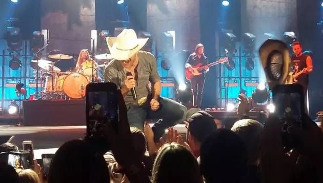 Polly Wogg Disses Luke Austin On Stage At Justin Moore Concert!