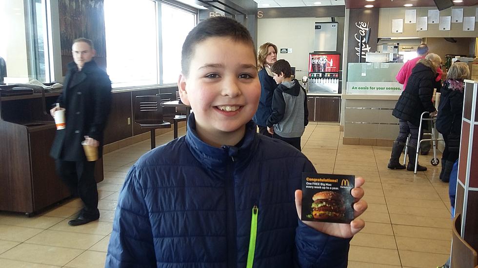 Sauquoit Boy Wins Free Big Macs for a Year