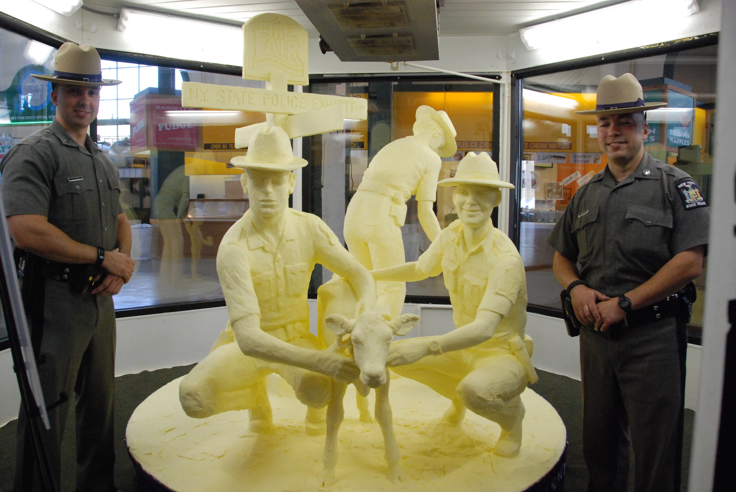 2017 NY State Fair Butter Sculpture 'Salutes' NYS Troopers
