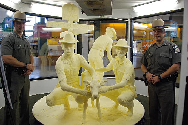 2017 NY State Fair Butter Sculpture &#8216;Salutes&#8217; NYS Troopers