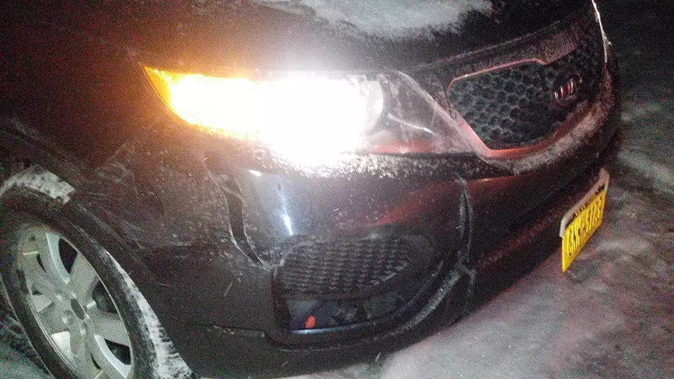 Roads Are Slick! Just Ask Tad Who Crashed on His Way into Work