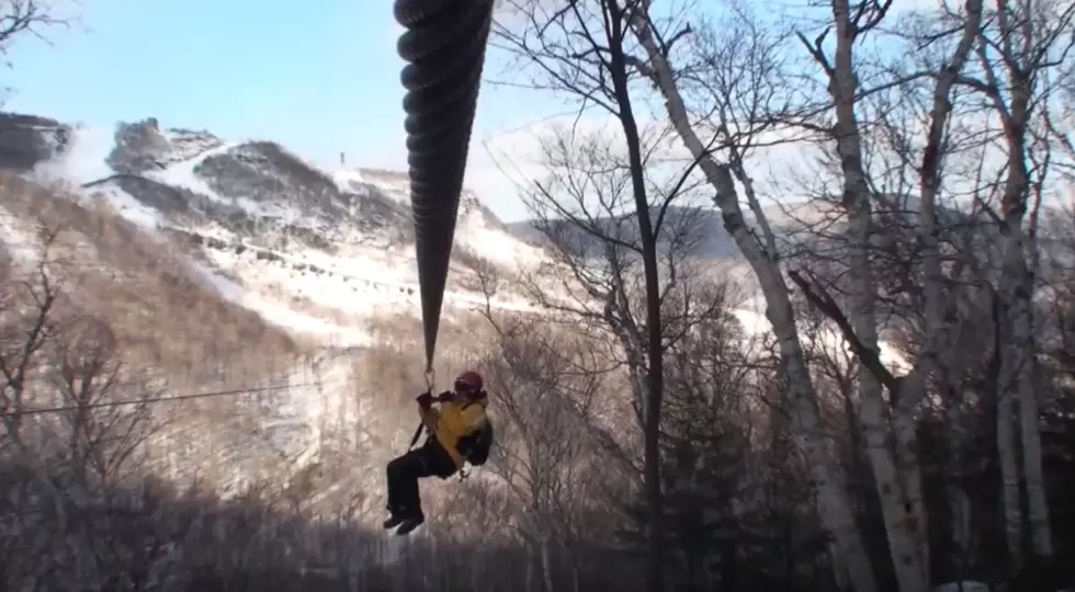 Take a Winter Wonderland Adventure Zip Lining Through the New York Mountains