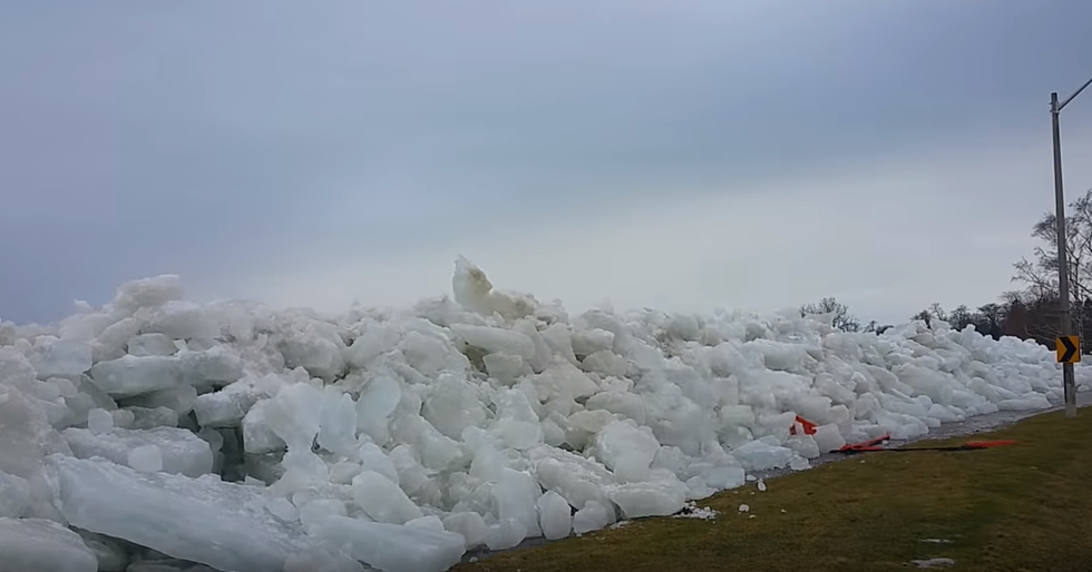 Wall of Ice Off Lake Erie