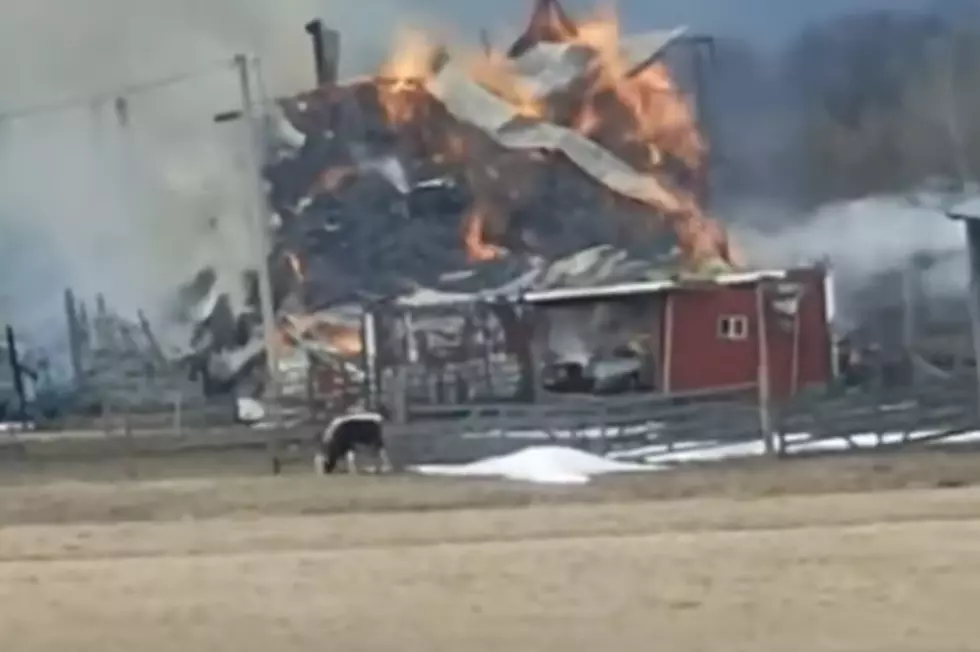 Little Falls Barn Goes Up in Flames