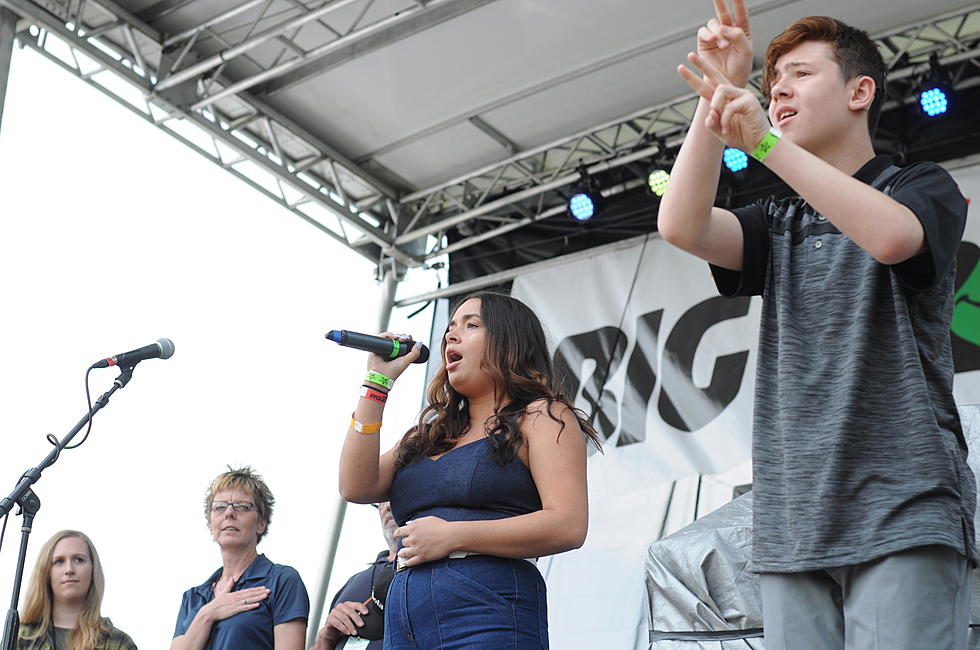 Monica Kelly Sings the National Anthem at FrogFest As Jayden Dibble Signs