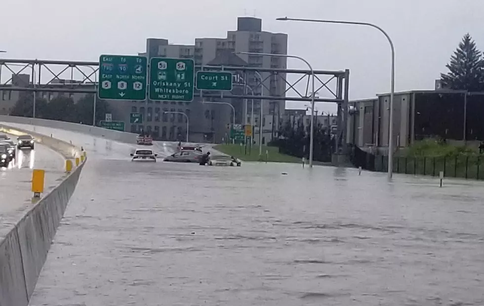 Trooper and State DOT Worker Help Drivers Stranded in Utica Flood