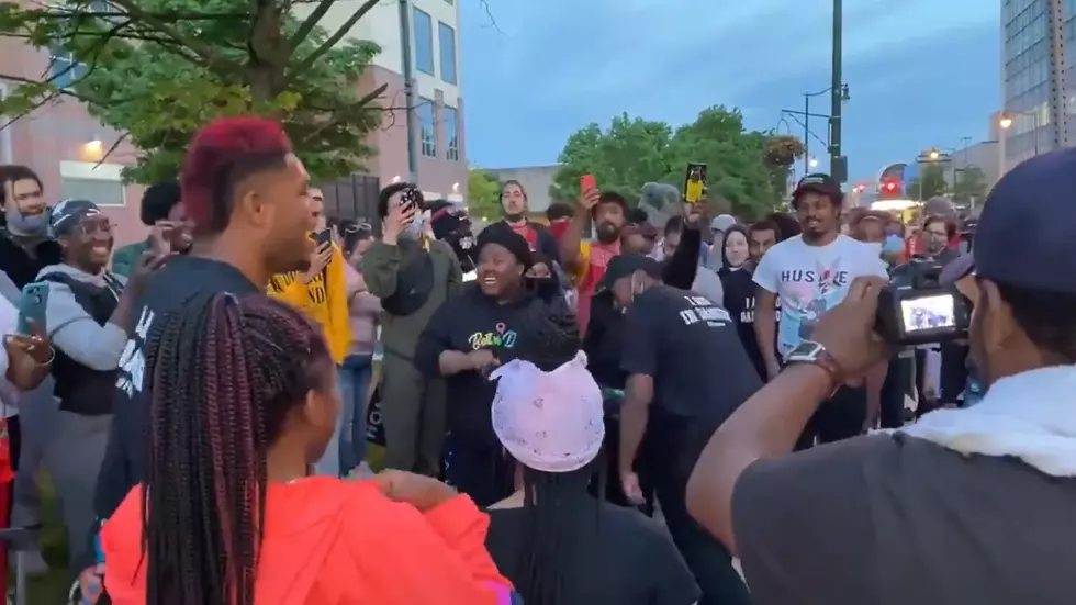 Syracuse Protesters Break Out in Dance After Hours of Marching