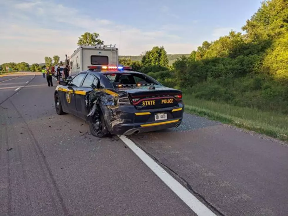 Tractor-Trailer Hits State Police Car - A Lesson in Moving Over