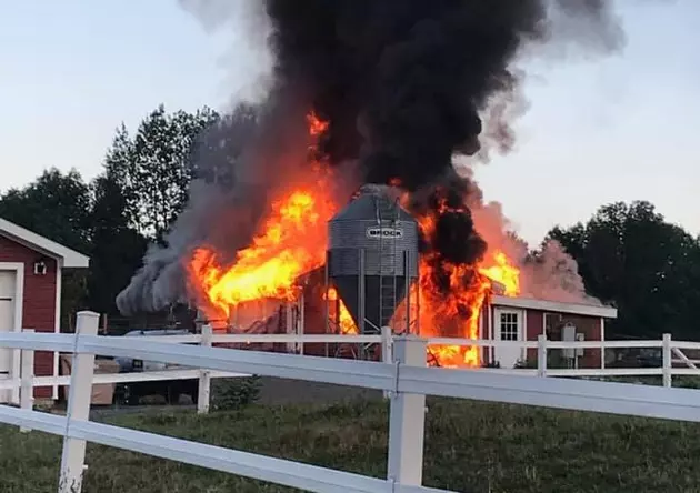 Barn Goes Up in Flames in Upstate New York