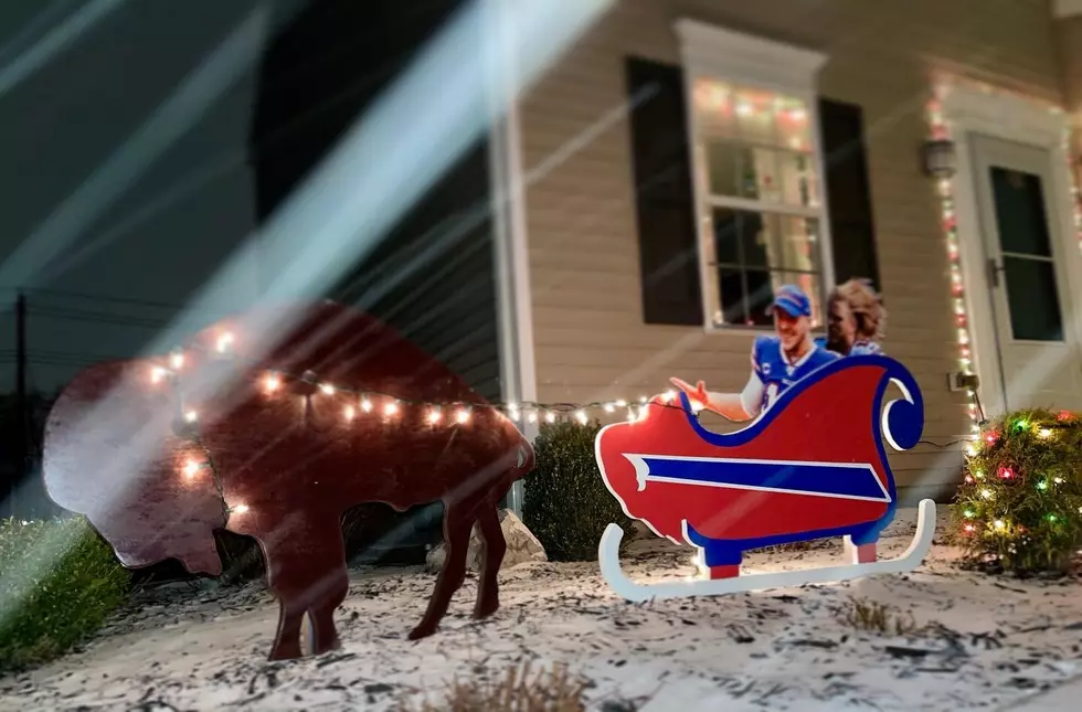 Bills Players Take the Reigns From Santa in This Homemade Lawn Display Near Buffalo