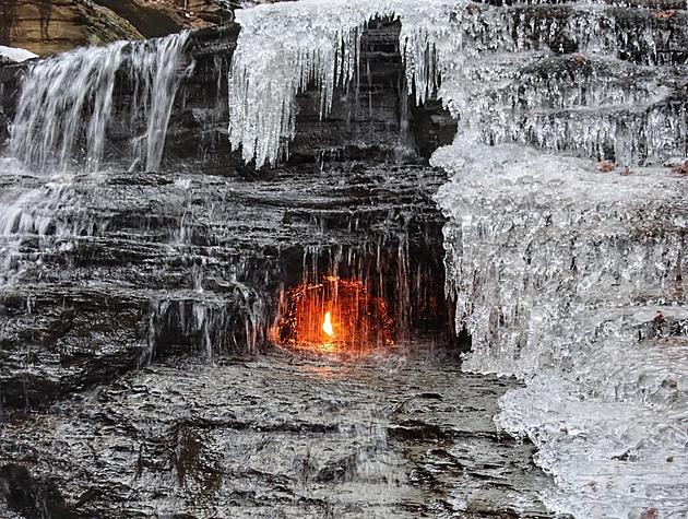 This Naturally Occurring Eternal Flame near Buffalo, New York Was First Lit by Native Americans Thousands of Years Ago