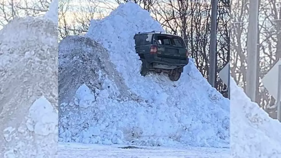 How Does a Vehicle Get Stuck That High in a Snow Bank