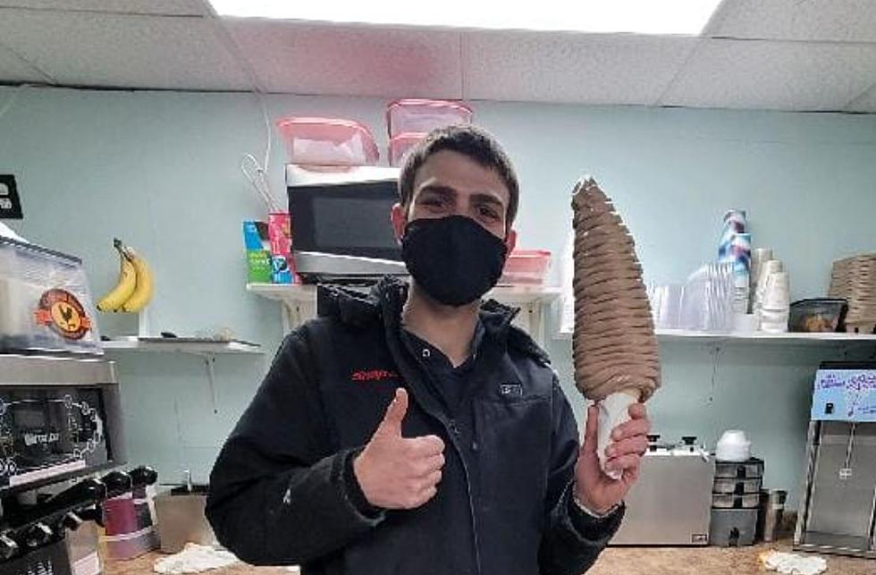 Large Cone is 16 Inches Tall With Over 1/2 Gallon of Ice Cream