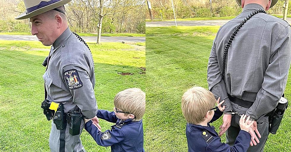 Child Who Dreams of Career in Law Enforcement Arrests New York State Trooper