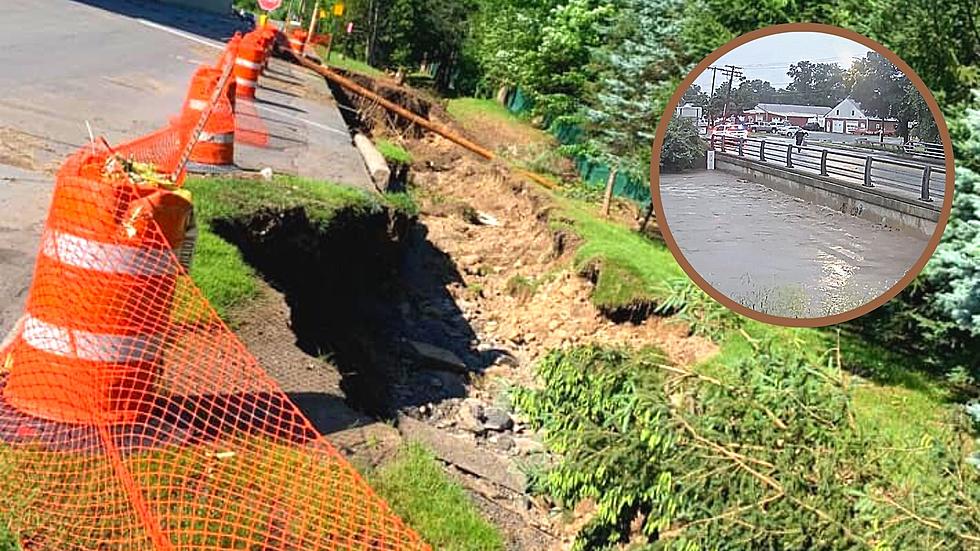 Devastating Photos of Massive Sinkhole, Flooded Roads, Homes and Businesses