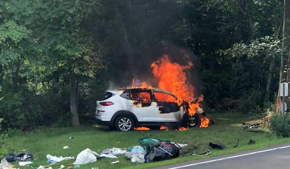 New York Deputy and Good Samaritan Save Woman From Burning Vehicle