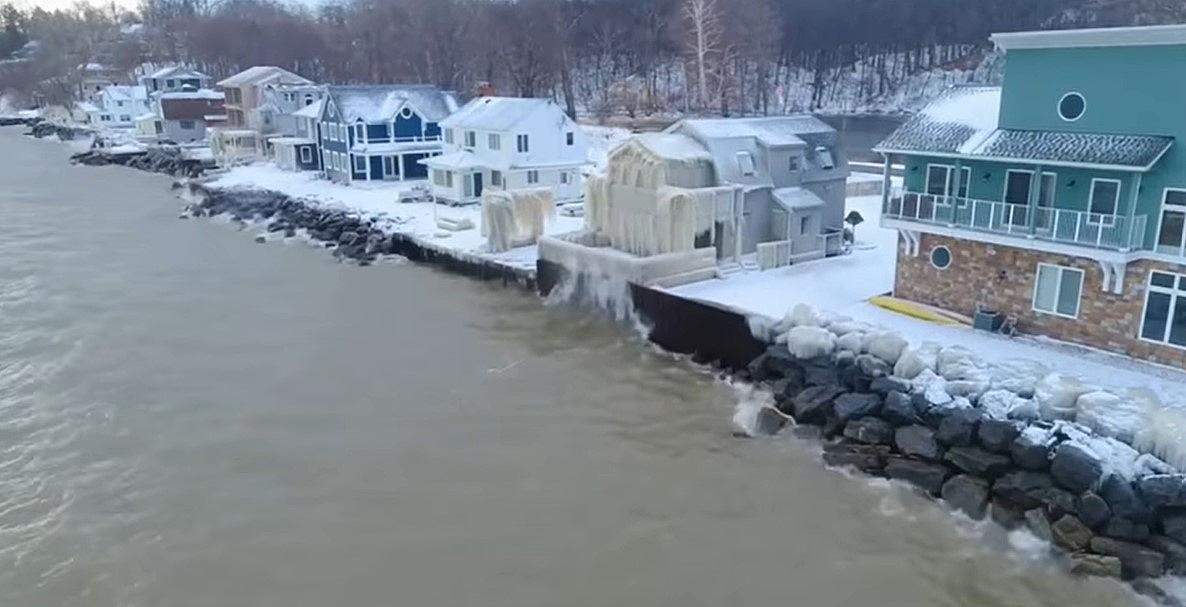 Why Only One Home Along Lake Ontario is Covered in Ice