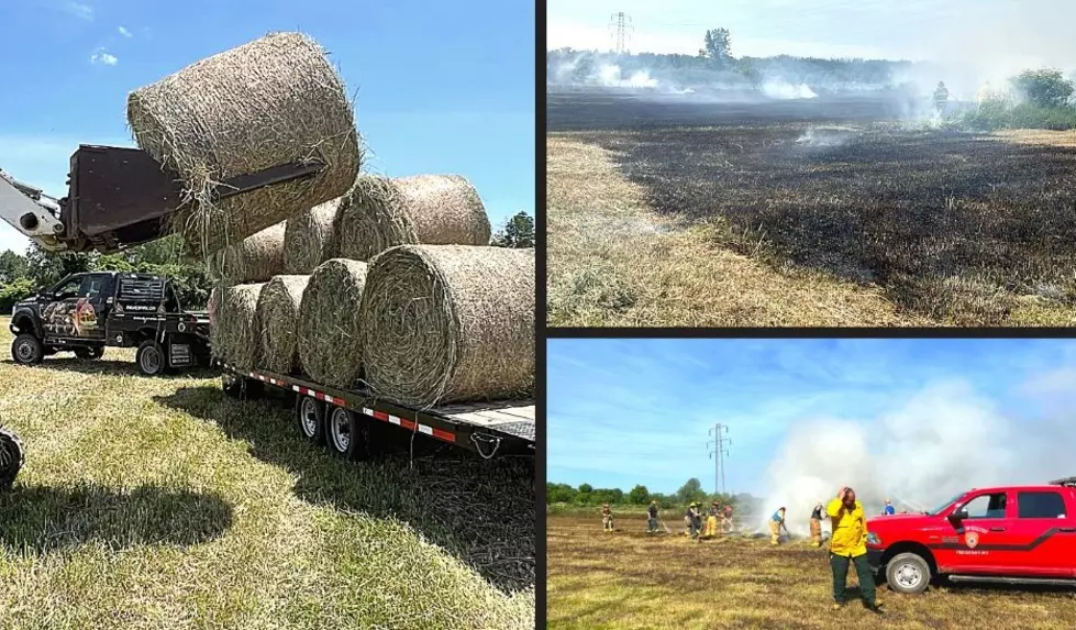 Wild Fire Scorches Field Used to Bail Hay for Animals at CNY Park