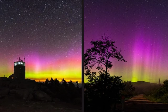2 Photographers Capture Dazzling Northern Lights in Adirondacks