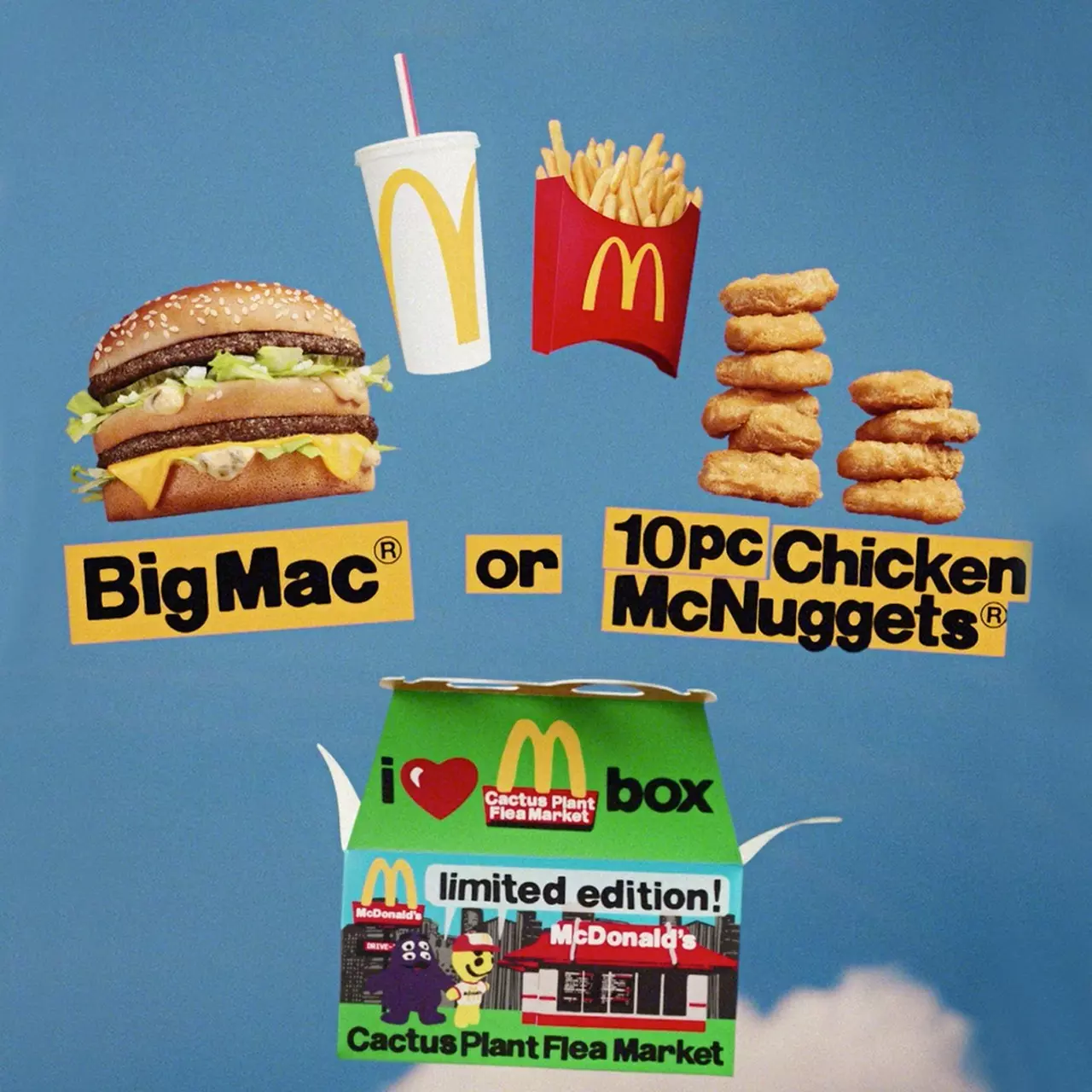 SMILE! MCDONALD’S OFFERING HAPPY MEALS FOR ADULTS & YES IT’LL HAVE A TOY 1 McDonalds Cactus Plant Flea Market Box