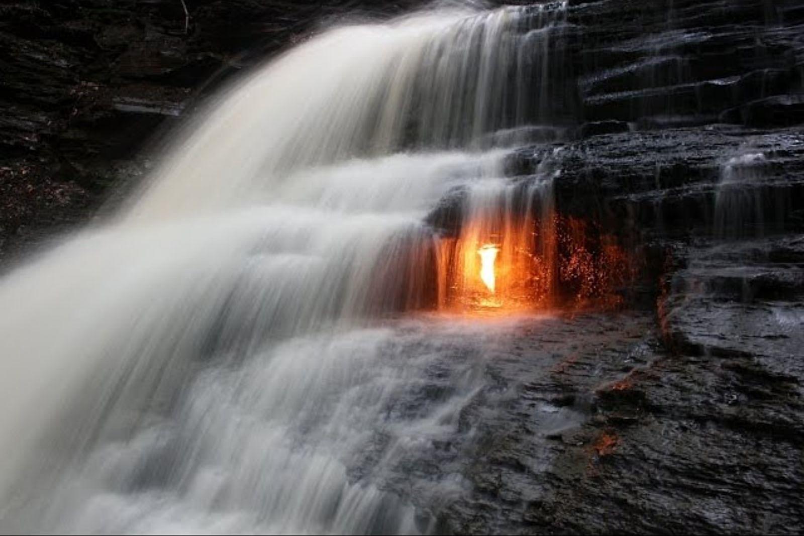 Eternal Flame Falls, New York, Upstate, NY, USA, Travel, Unique