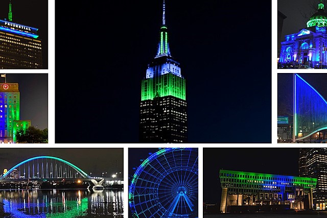 Why 6 Iconic New York Landmarks Light Up in Blue & Green