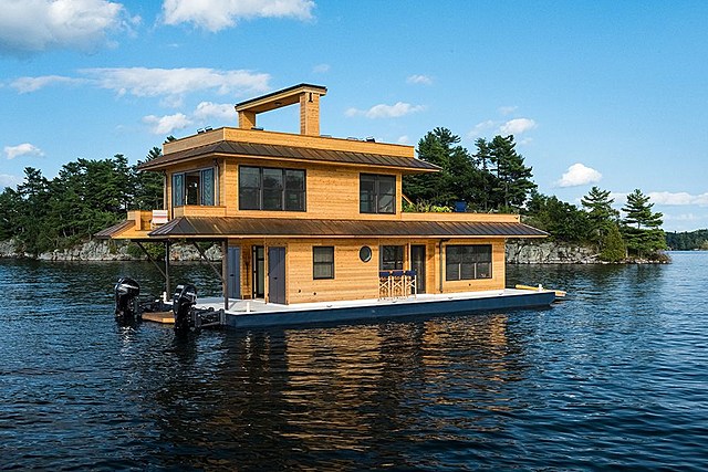 St Lawrence Barge Yacht Takes Living on the Water to New Level