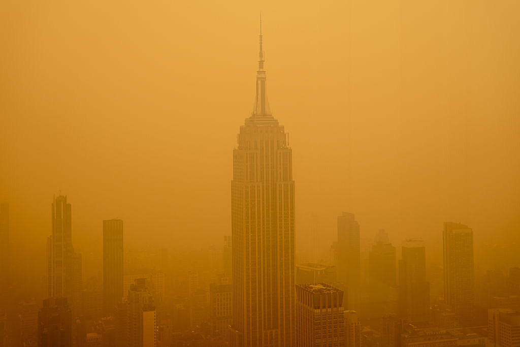 Yankee Stadium looks like Mars as wildfire smoke smothers NYC