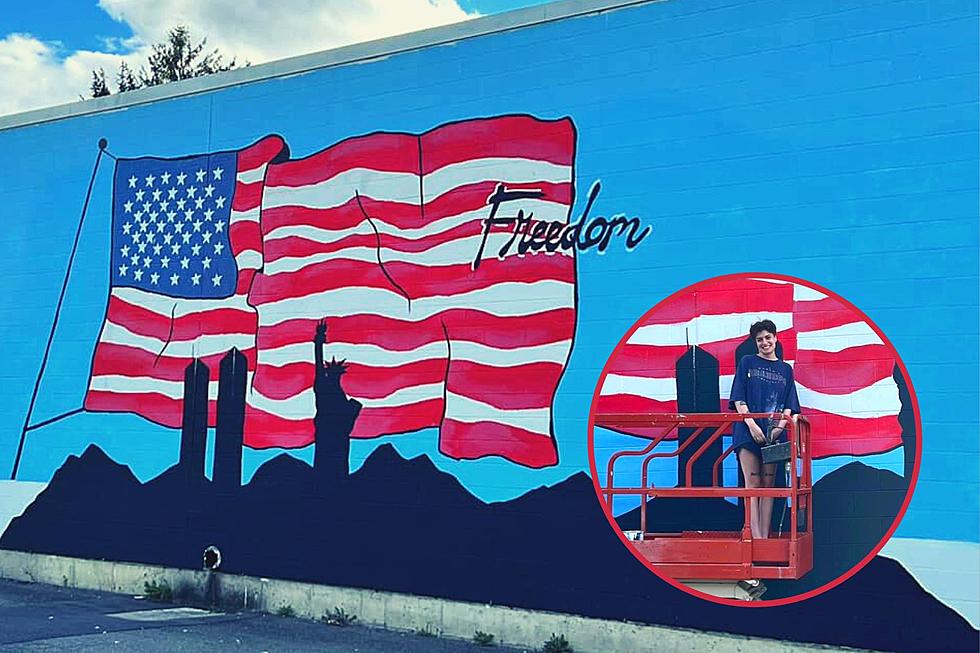 Upstate New Yorker Turns Store's Blank Wall into Patriotic Salute