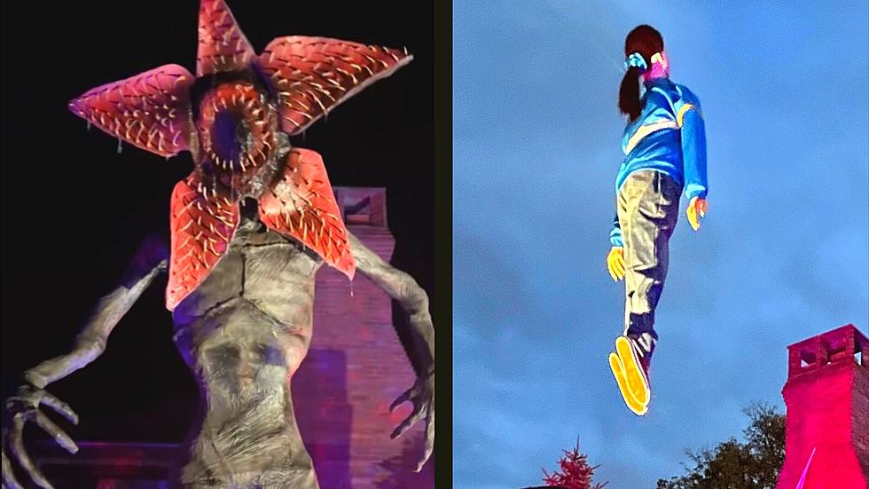 Floating Woman & 12 Foot Demogorgon Stopping Traffic in CNY