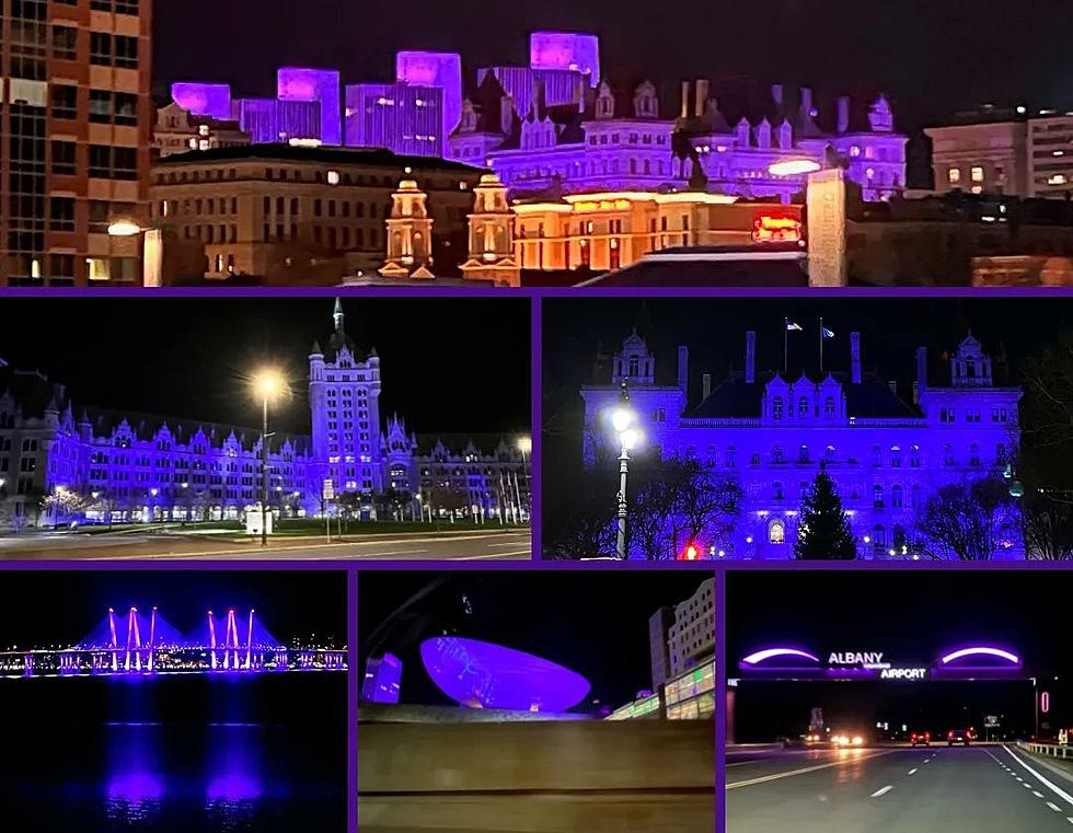 Why New York Landmarks Are Shining in Purple