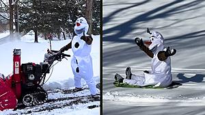 Want To Build A Snowman? Watch Olaf Enjoy A Snow Day In Upstate...