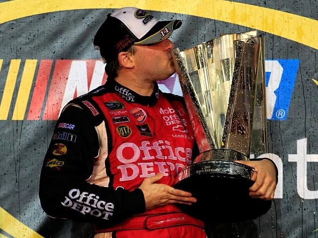 Tony Stewart celebrates third NASCAR points championship