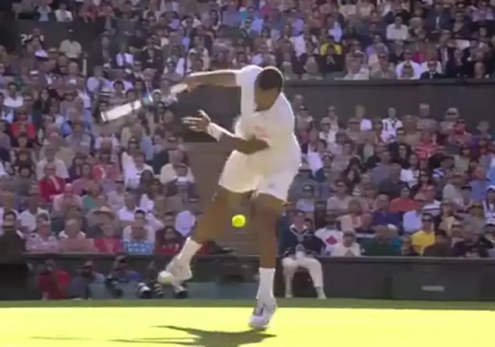 Andy Murray Shot Hits Jo-Wilfried Tsonga in the Groin