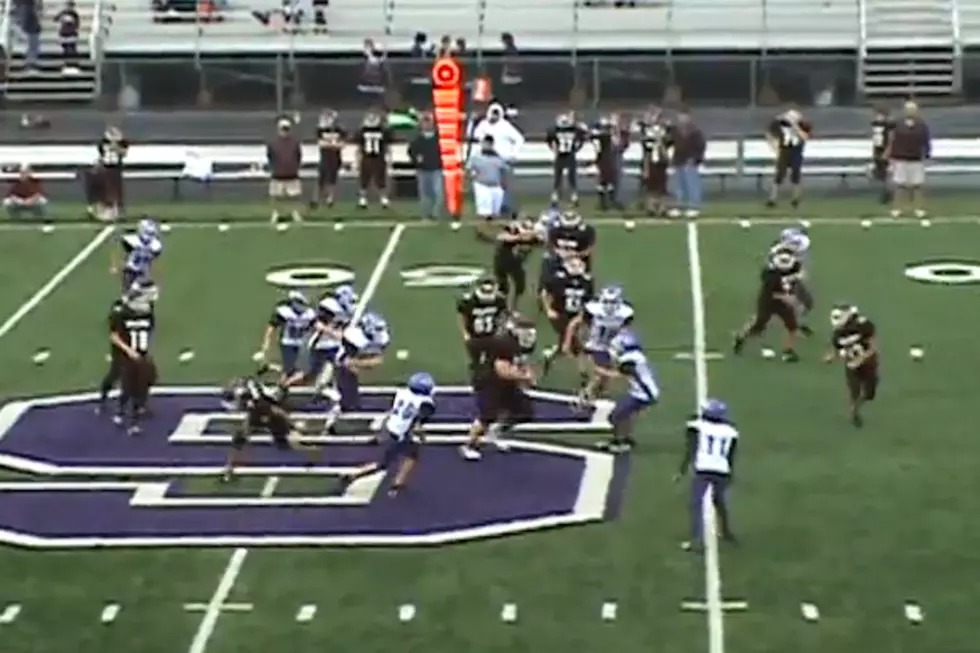 Watch This Massive Youth Football Player Truck Over an Opponent