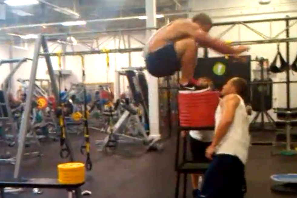 Watch this College Football Player Casually Complete a 65” Box Jump