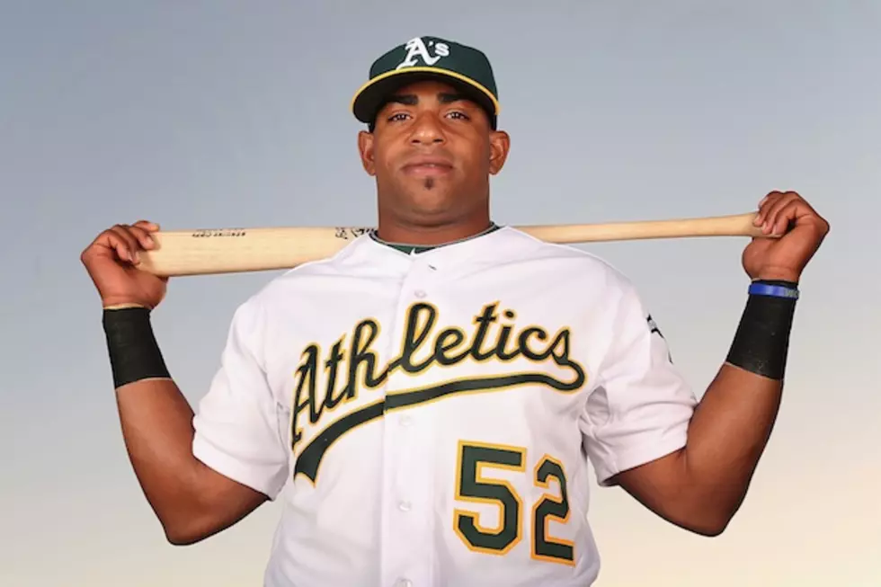 Yoenis Cespedes Hits Homer With Donut on Bat