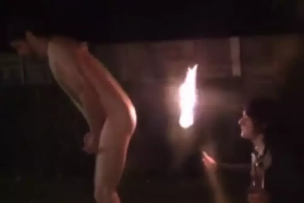 Watch a Combination Fire Breathing and Fart Lighting Trick Go Painfully Wrong