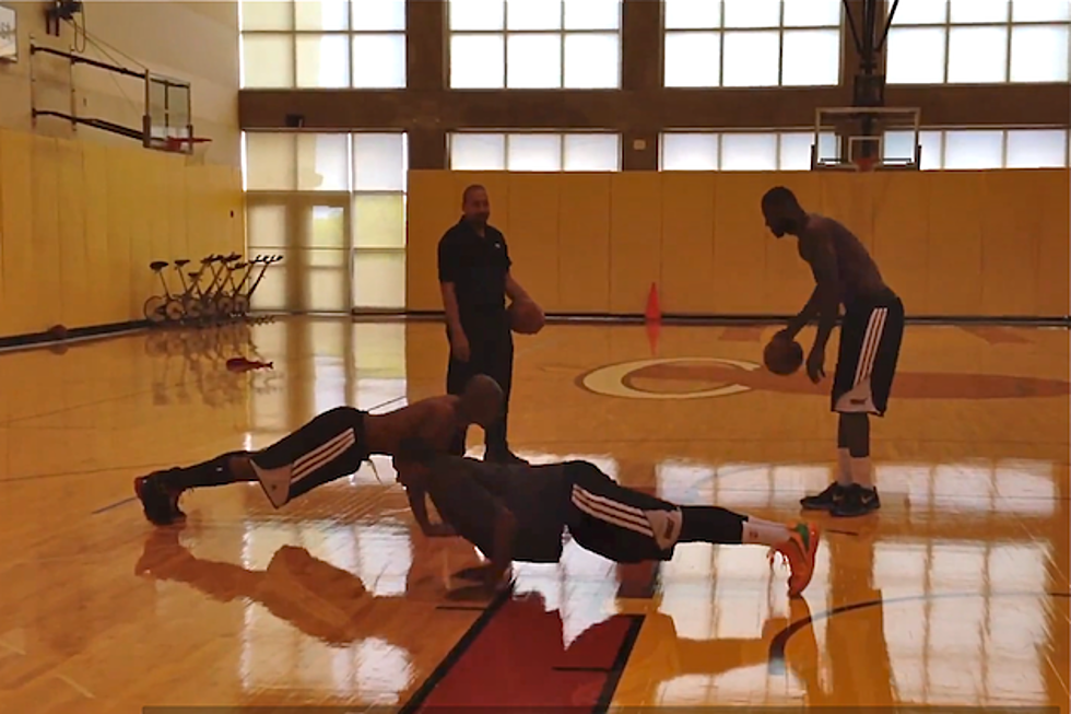 LeBron James Made Ray Allen & Mario Chalmers Do Push-ups at Practice