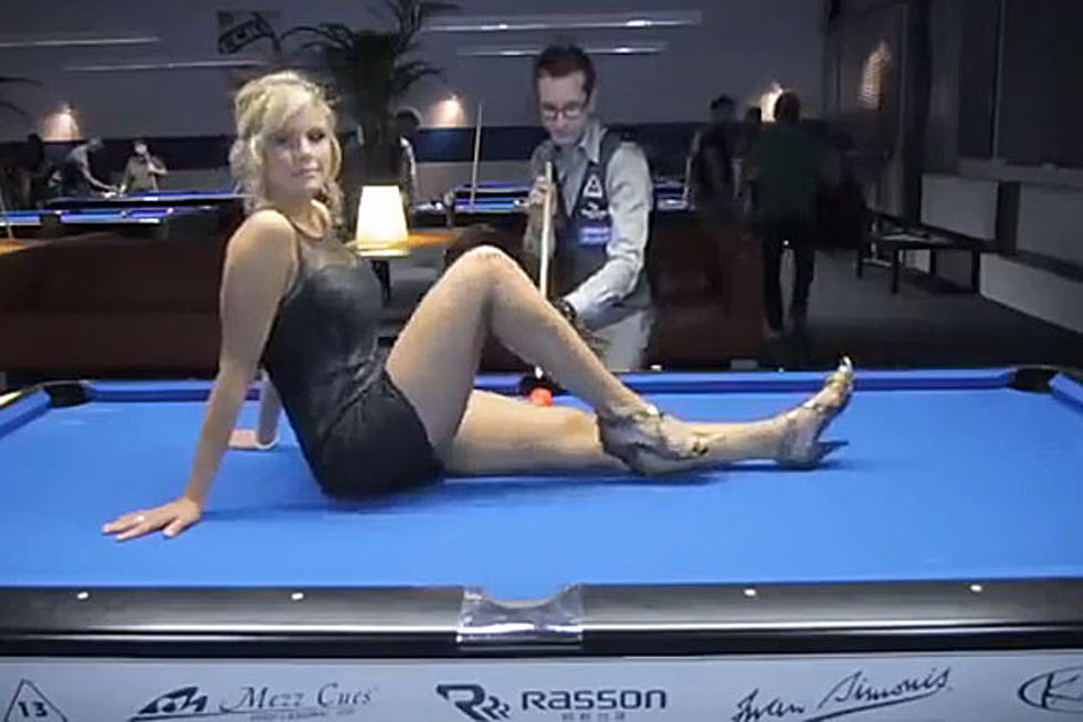 Pool Trick Shots Are Better With a Hot Chick on the Table
