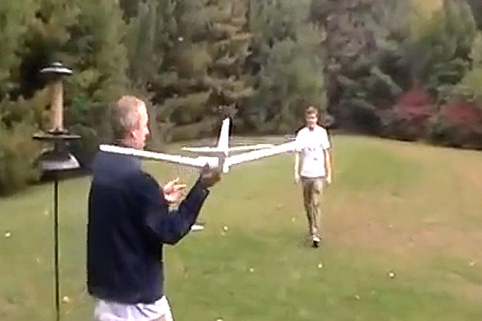 Man Flies Model Airplane Right Into His Mouth