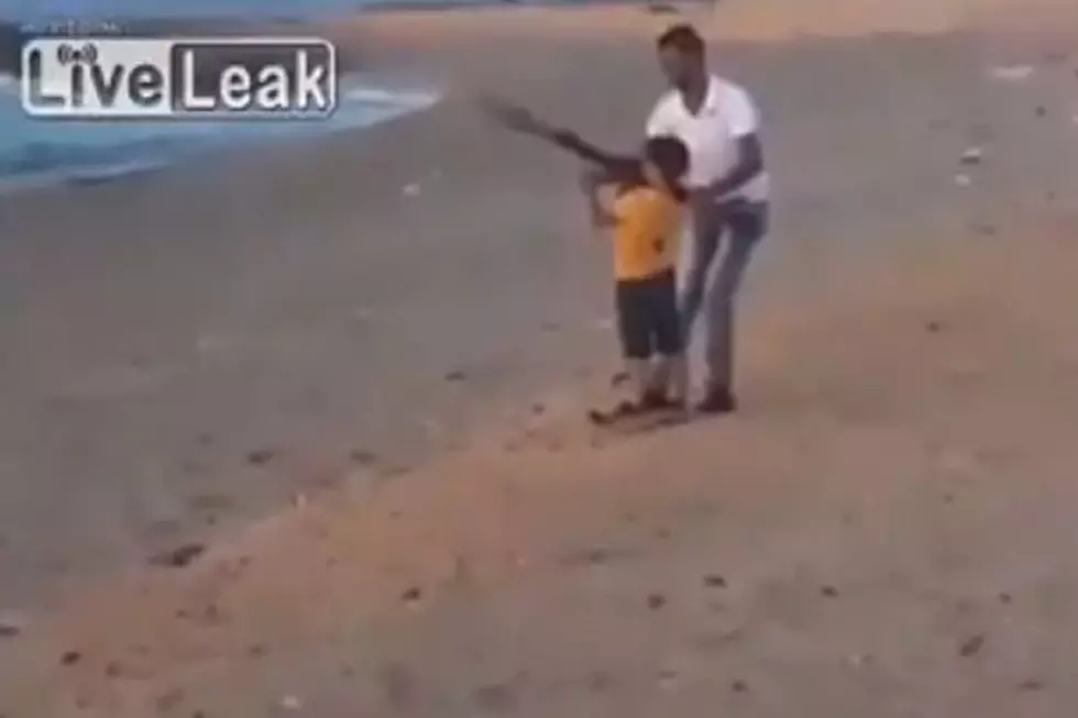 Nothing to See Here — Just a Boy Firing a Rocket Launcher on the Beach