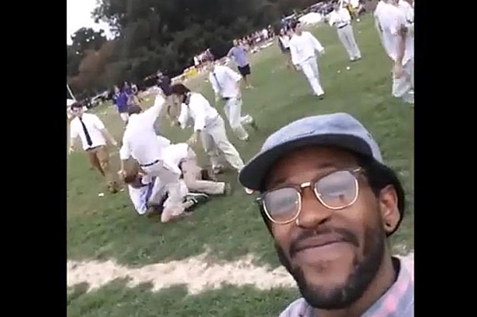 Frat Bros Beat Snot Out of Guy in Background of Selfie