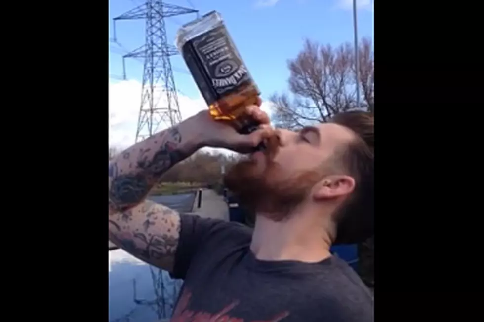 Lunatic Drinks Entire Bottle of Jack Daniel&#8217;s &#8212; In 15 Seconds