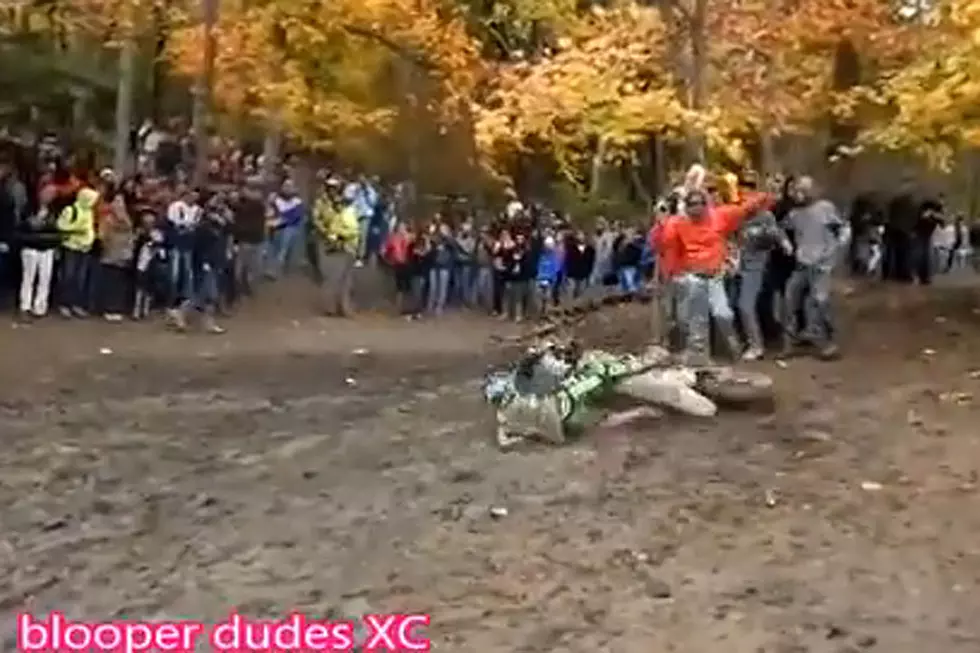 Motorcross Madman Keeps Talking on Phone While Out-of-Control Bike Hurdles Right Toward Him