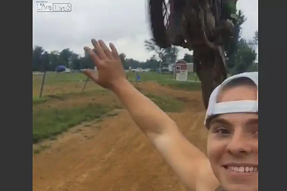 Moron Takes Selfie As Dirt Bike Runs Him Over