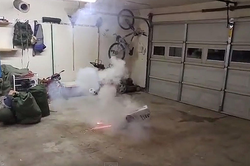 This Is What Happens When Morons Light Fireworks in a Garage