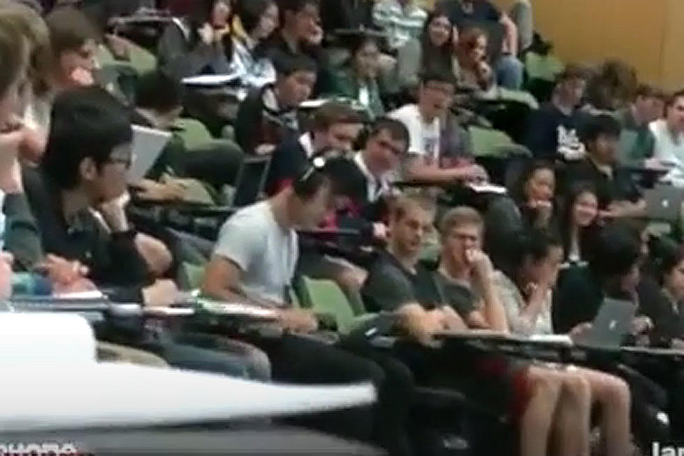In Class - Student Busted Watching Porn in Class, Don't Use His Notes