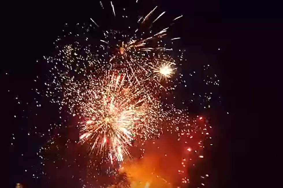 Burning House Puts on Epic Flaming Fireworks Display